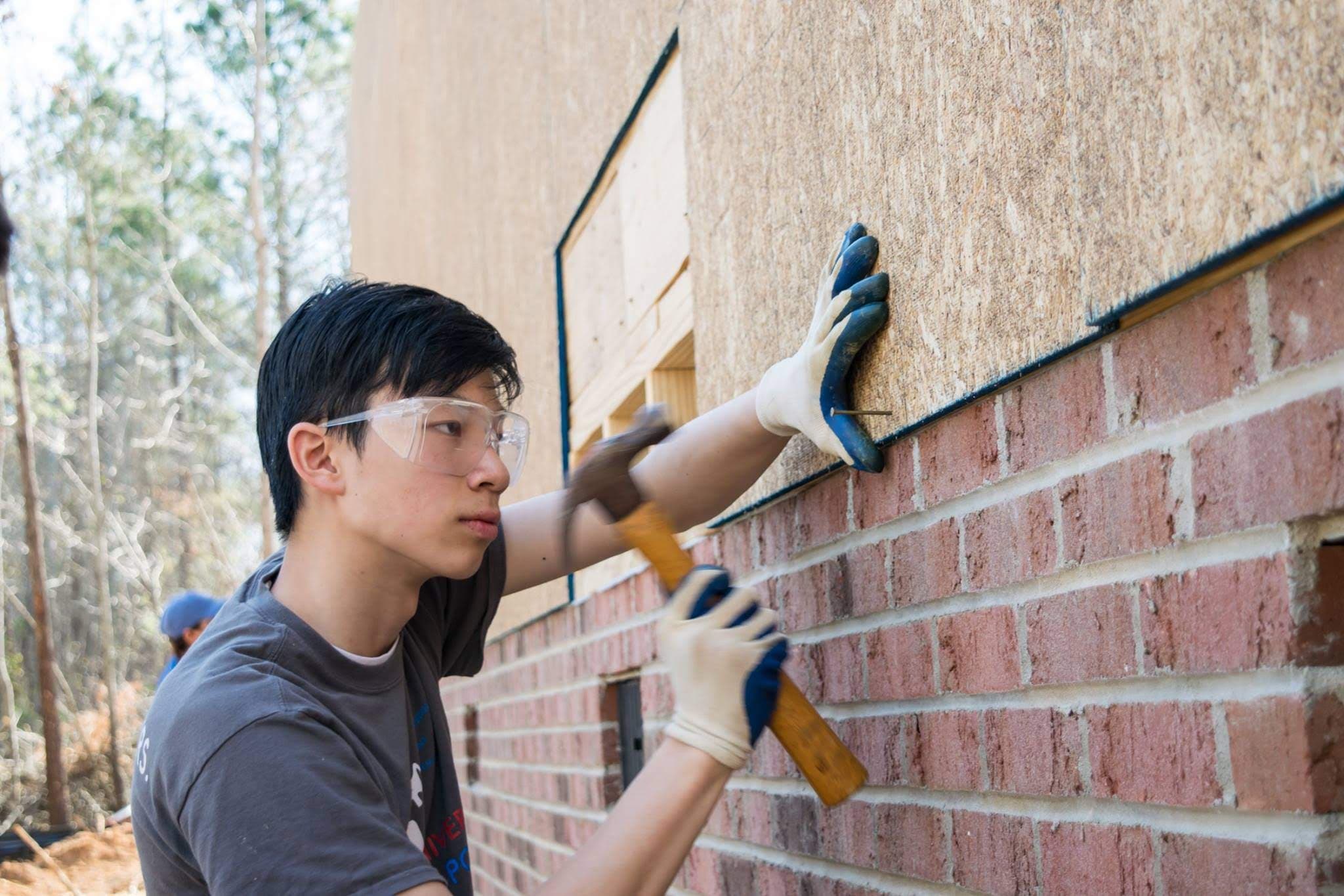 Brian on a Habitat for Humanity build site in South Carolina.